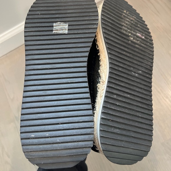 DKNY Black and White Espadrille Slip-Ons - Picture 6 of 7